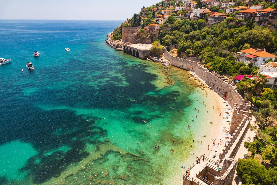 Hidden Mediterranean coastline with turquoise waters and quiet villages