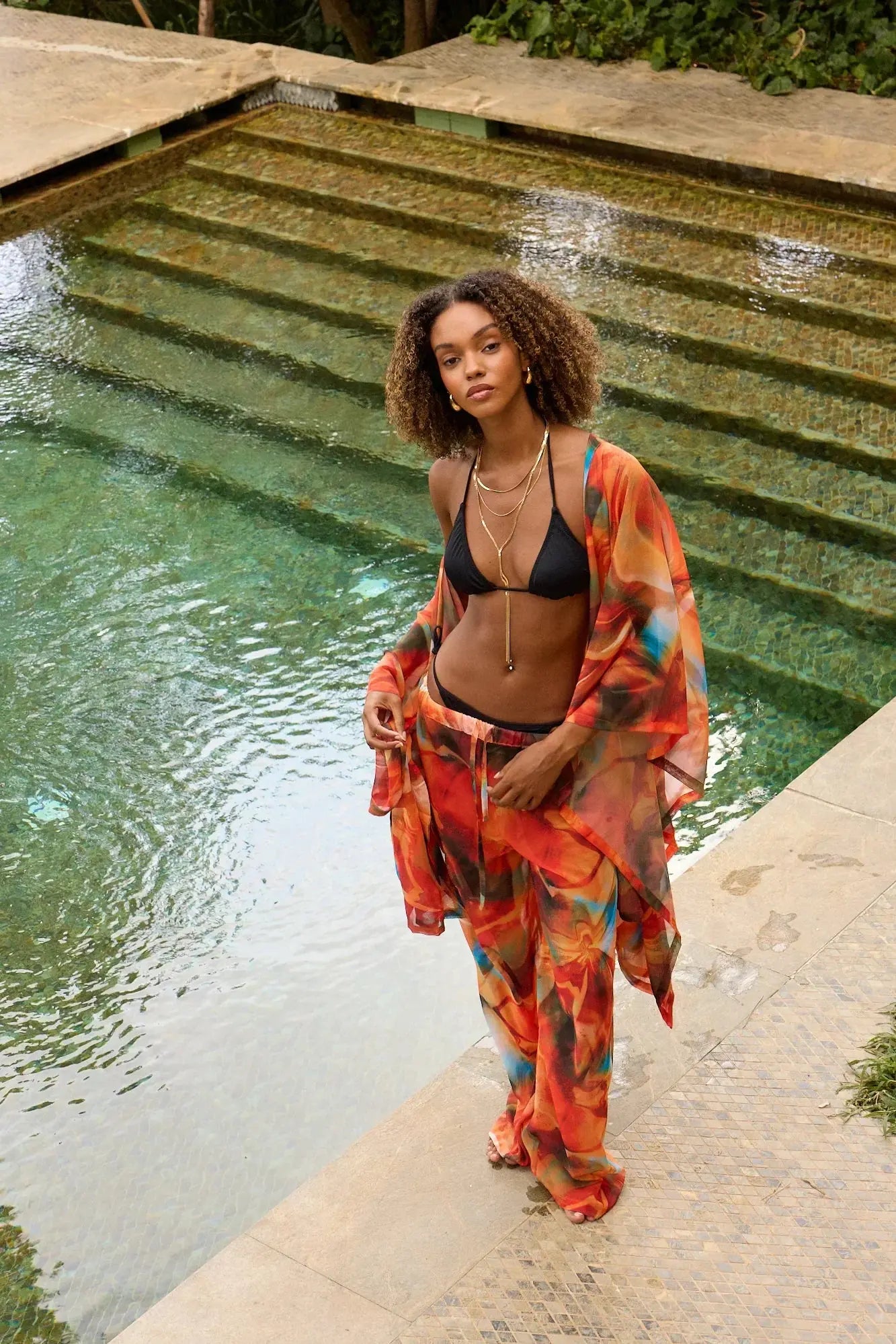 Mar Naranja Kimono Set DOTTO