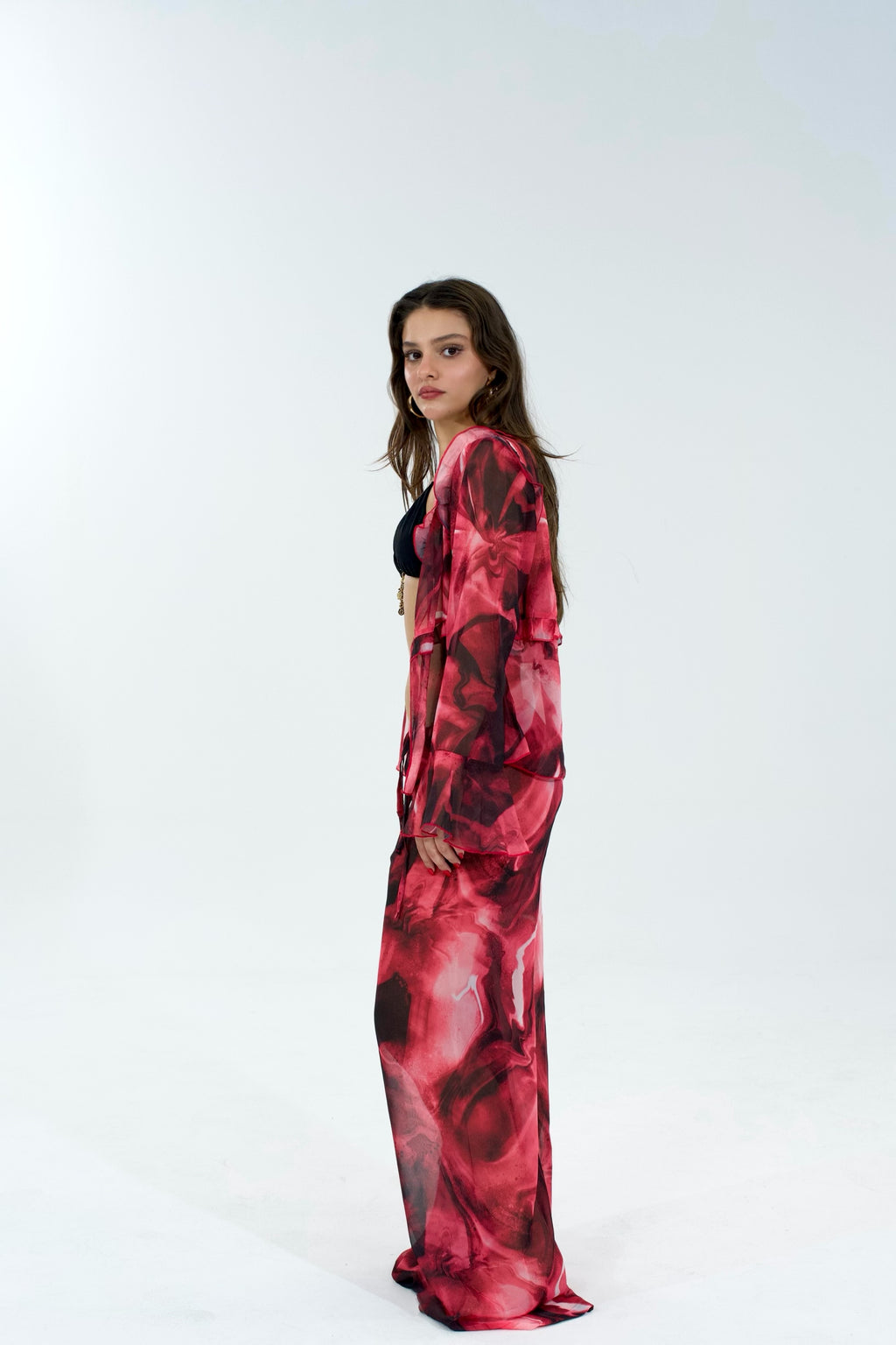 Ondes Roses Shirt Set