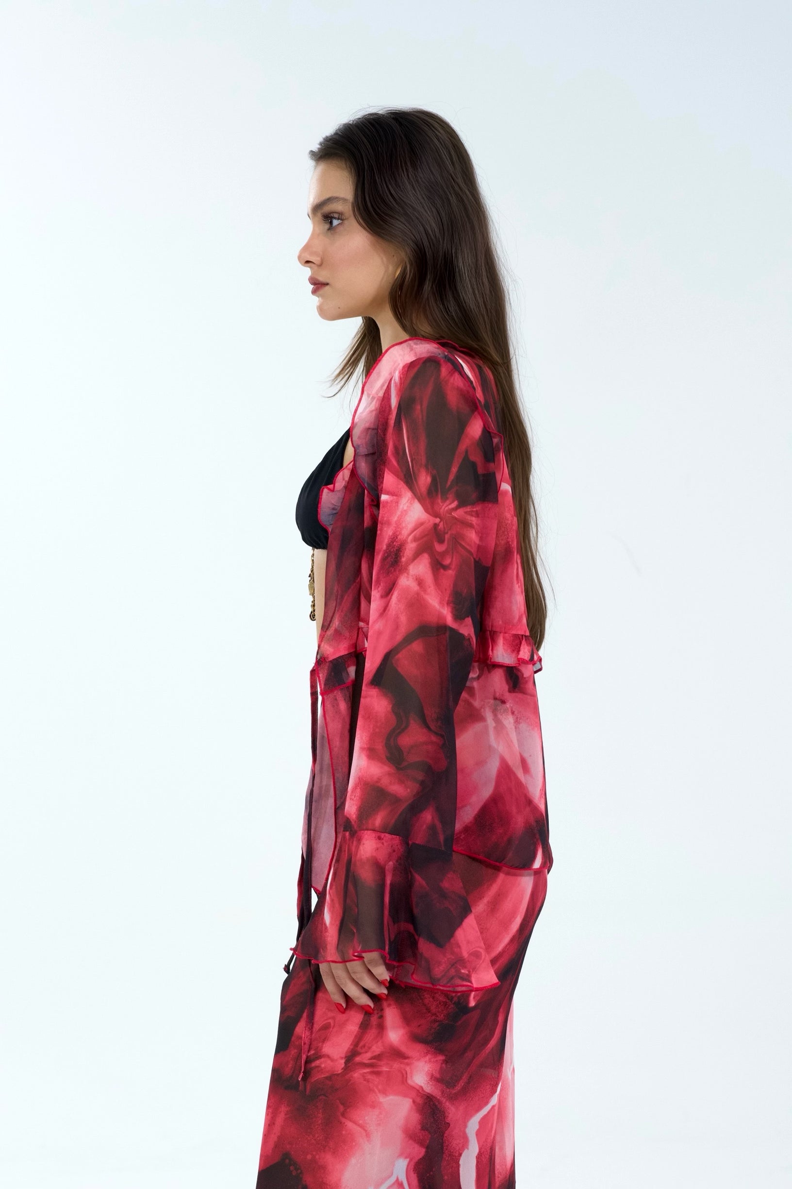 Ondes Roses Shirt Set