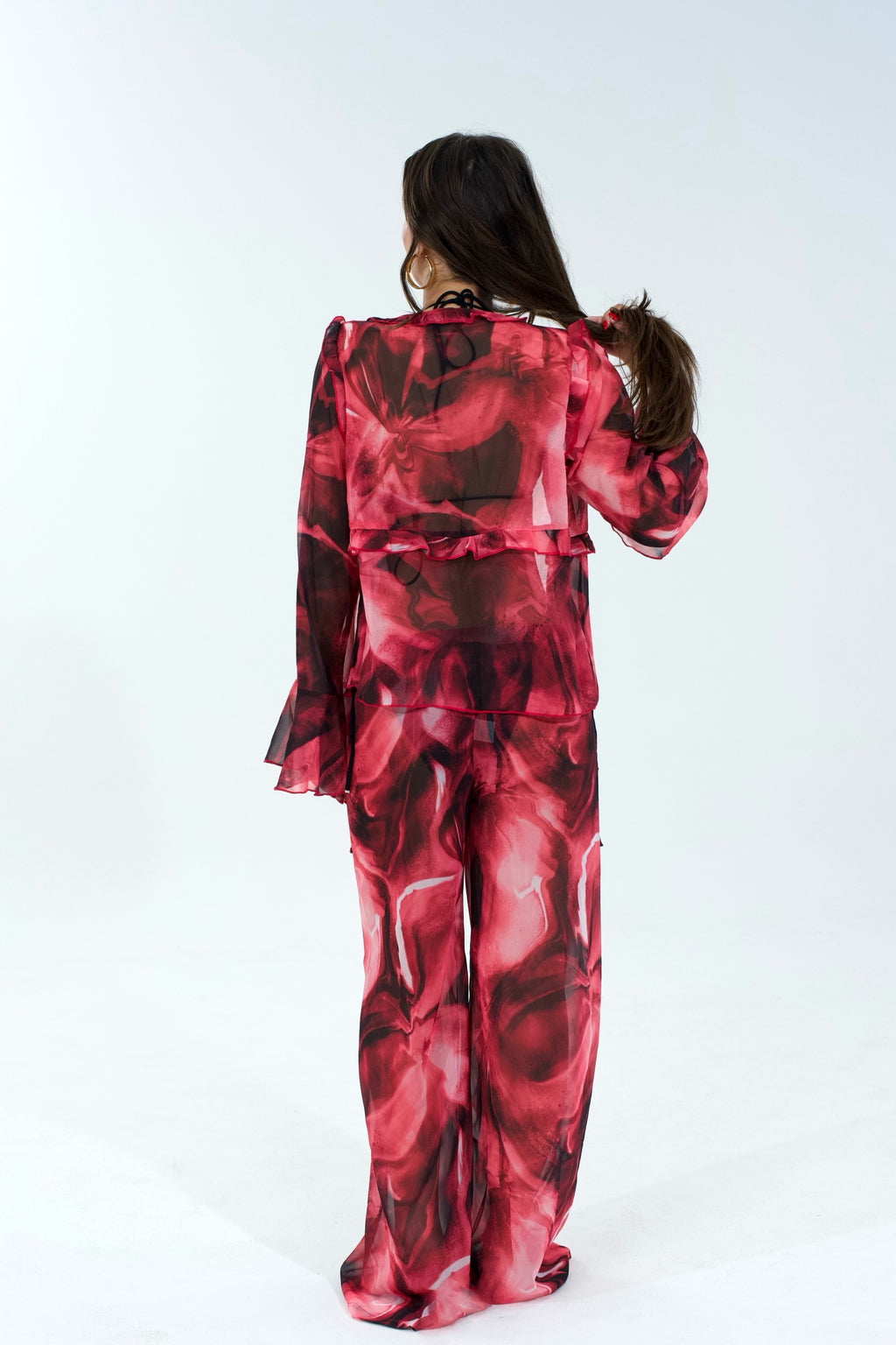 Ondes Roses Shirt Set